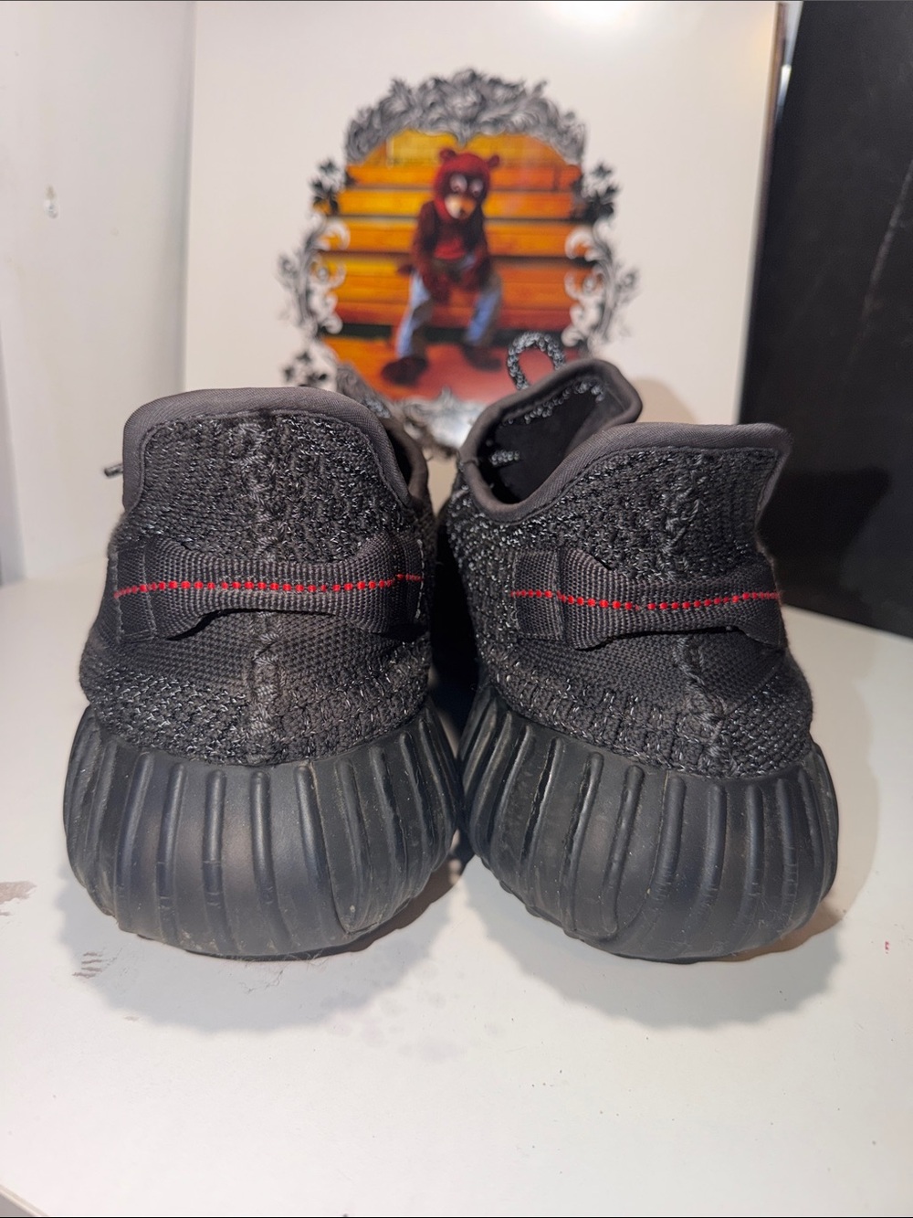 adidas Yeezy Boost 350 V2 Triple Black Reflective Sneakers - Picture 6 of 6